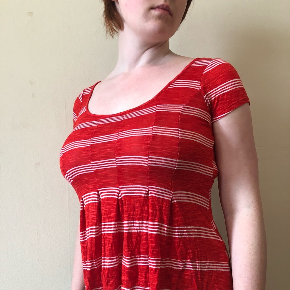 ✨Anthropologie Red Striped Top✨